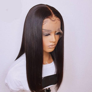 Black With Brown Highlight Wig T Part Lace Human Hair Transparent Lace Wig Bleached Knots For Black Women Remy 13x1 150