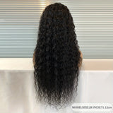 13x4 Deep Wave Lace Front Wigs Human Hair Deep Wave Curly Wig HD Lace Frontal Wigs Human Hair Pre Plucked Bleached Knots With Baby Hair Natural Color 200%