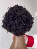 Short Pixie Cut Curly Lace Front Wig - 100% Human Hair, 180% Density, 13x1 Lace Area, Elegant Curly Wave Style for Women, Suitable for All Light Beige Tones, Natural Look & Versatile Styling Options