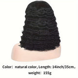 13x4 Lace Front Human Hair Wig Glueless Wear & Go Deep Wave Curly Bob Wig 150% Density 10-16 Inch for, Short Hair Wig, Stylish Hair Accessory