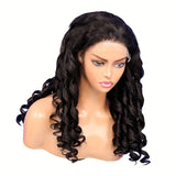 Brazilian Virgin 180% Density Bouncy Curly Human Hair Wig - 13x4 Lace Front Natural Hairline Spiral Curls Lace Frontal for Black Women
