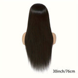 13x4 HD Lace Front Wig Virgin Human Hair 12A 180 Density Straight Pre-Plucked with Baby Hair Natural Black - Breathable Transparent Lace Frontal Wig for, Fashion Accessory, Sleek Hairstyle