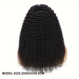 Afua Kinky Curly Lace Front Wigs Human Hair 4x4x1 Lace Closure Wigs 180% Density Kinky Curly Wigs with Brazilian Remy Hair Unprocessed Virgin Hair Wig Natural Color