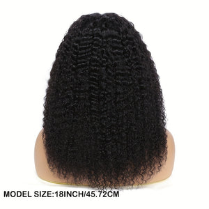 Afua Kinky Curly Lace Front Wigs Human Hair 4x4x1 Lace Closure Wigs 180% Density Kinky Curly Wigs with Brazilian Remy Hair Unprocessed Virgin Hair Wig Natural Color