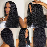 Afua Kinky Curly Lace Front Wigs Human Hair 4x4x1 Lace Closure Wigs 180% Density Kinky Curly Wigs with Brazilian Remy Hair Unprocessed Virgin Hair Wig Natural Color