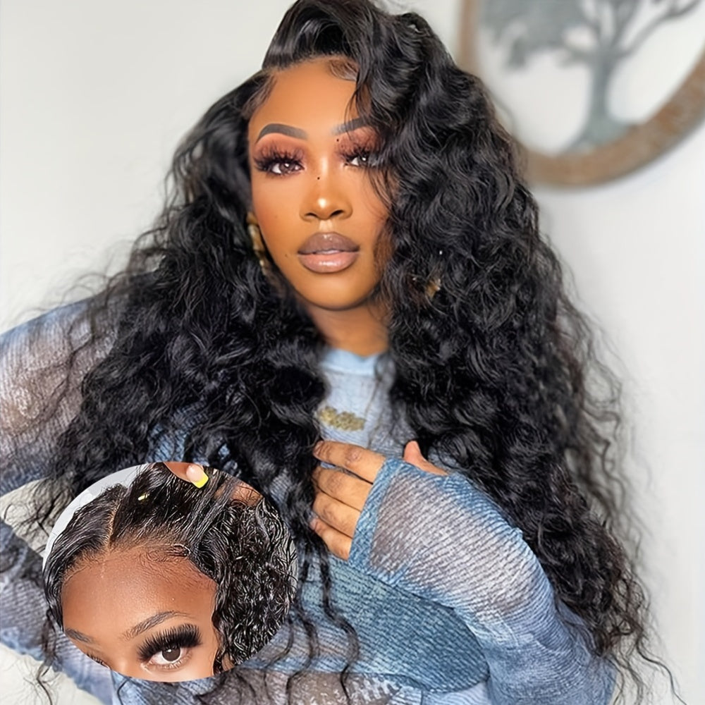 [200% Ready To Wear 5x5 Wig] 200% Ready To Wear 5x5 Bye Bye Knots Water Wave Human Hair Wig | Brazilian Virgin Hair Pre Plucked With Baby Hair | 5x5 Lace Closure Wigs For Women