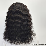 180% Density Deep Wave Bob Wig - 13x4 Lace Frontal, Pre-Plucked Natural Hairline, Brazilian Remy Human Hair, Curly Style, Shoulder-Length Black Wig for Women, Versatile Hair Wig | Curly Bob Wig | Lace Frontal Wig