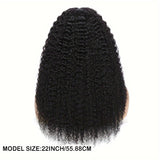 Afua Kinky Curly Lace Front Wigs Human Hair 4x4x1 Lace Closure Wigs 180% Density Kinky Curly Wigs with Brazilian Remy Hair Unprocessed Virgin Hair Wig Natural Color