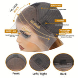 13x4 HD Transparent Lace Front Wig - Honey Blonde Ombre Water Wave Human Hair, Pre-Plucked with Baby Hair, 200% Density, Natural Look for Women, Fashion Accessory | Water Wave Texture | Full Voluminous Wig, Wig Accessories