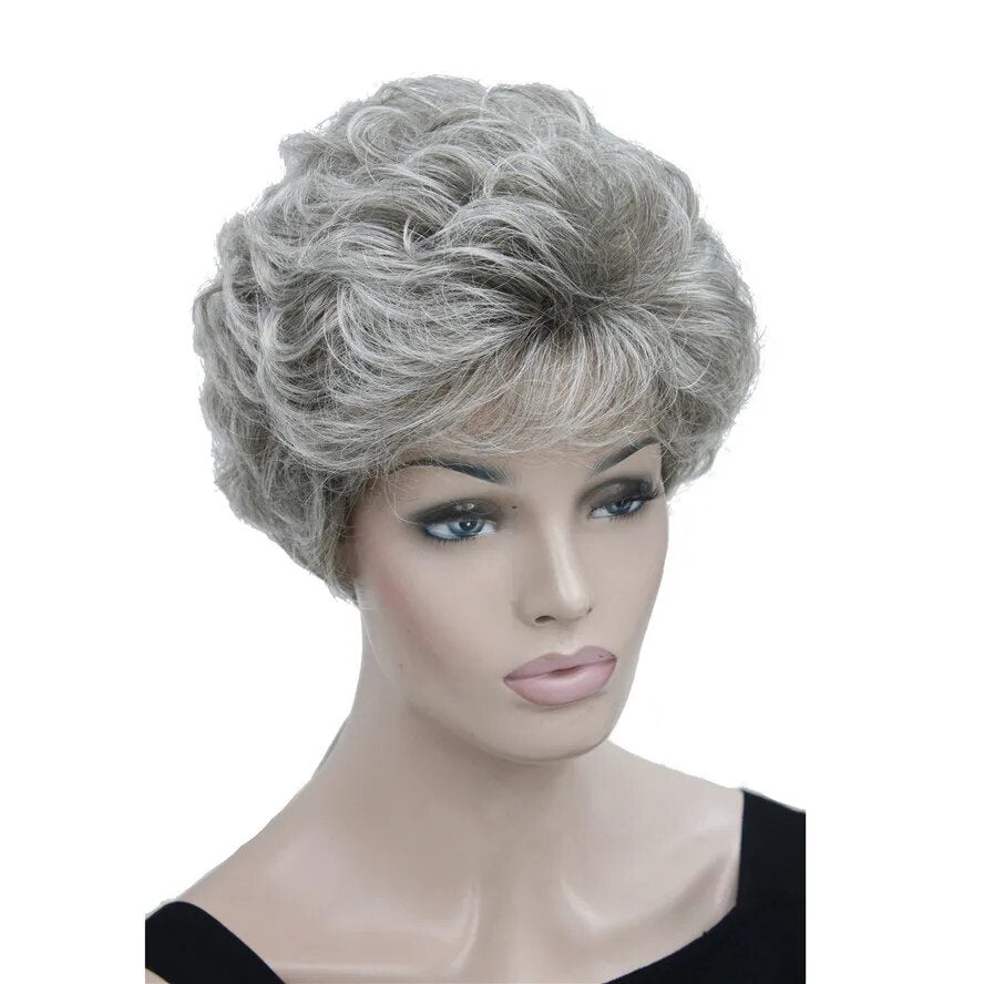StrongBeauty Women's Wigs Blond Fluffy Naturally Curly Short Synthetic Hair Wig