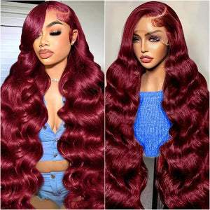 Raquel 99J Body Wave wigs 13x4 13x6 HD Lace Frontal 200 Density