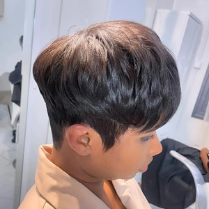 Elinam Layered Short Pixie Cut Brazilian Hair