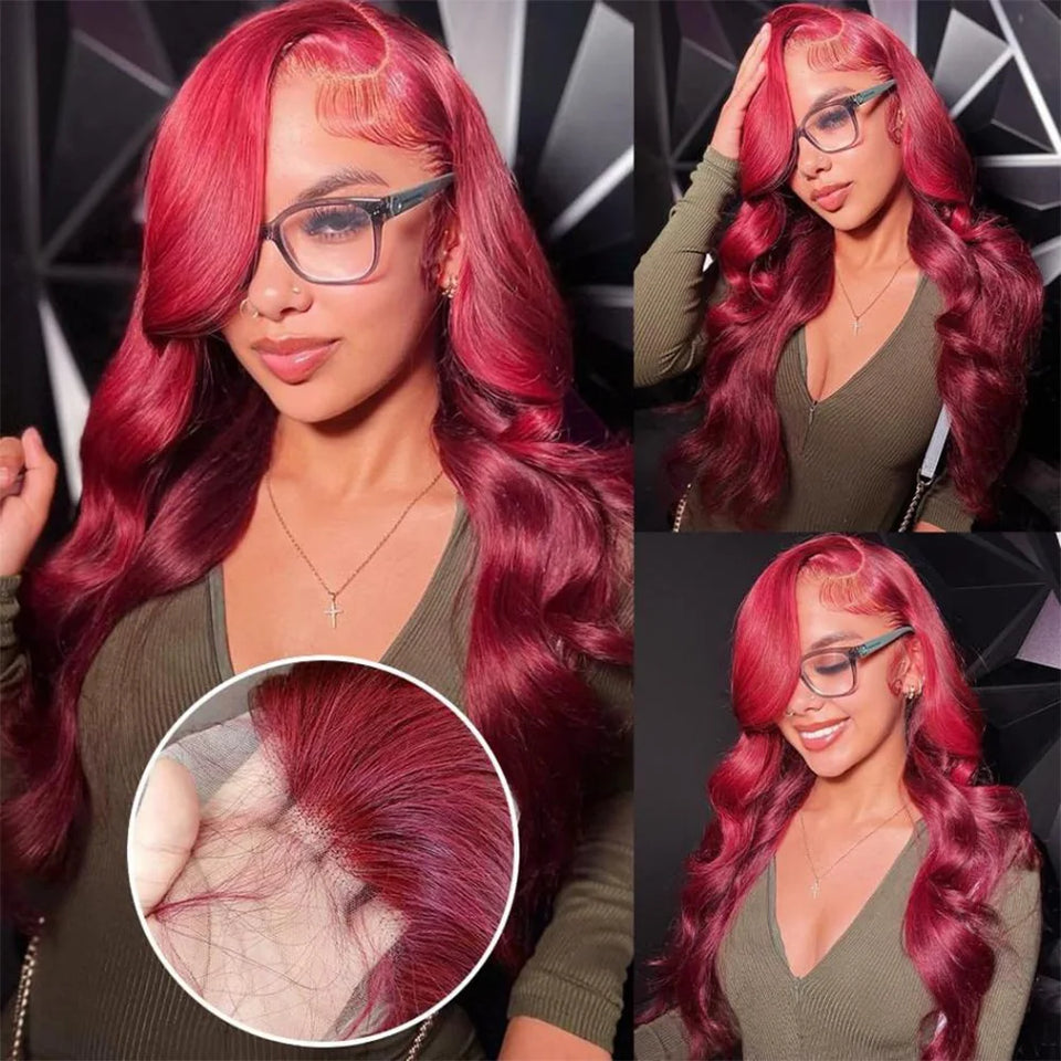 Raquel 99J Body Wave wigs 13x4 13x6 HD Lace Frontal 200 Density