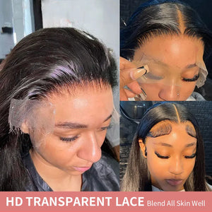 Hd Lace Frontal Wig 13x6 13x4 Lace Front Wig Human Hair 40Inch Bone Straight Transparent 360 Full Lace Human Hair Wigs for Women