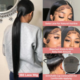 Hd Lace Frontal Wig 13x6 13x4 Lace Front Wig Human Hair 40Inch Bone Straight Transparent 360 Full Lace Human Hair Wigs for Women