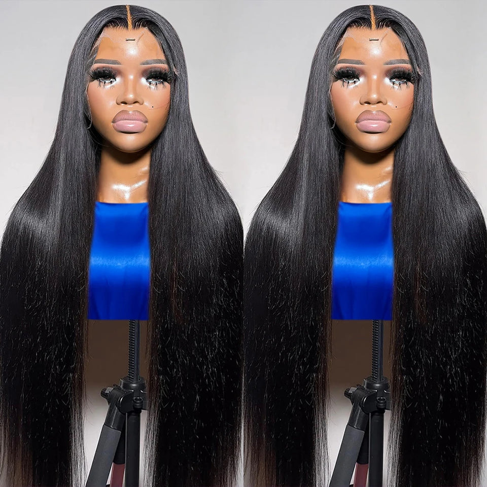 Hd Lace Frontal Wig 13x6 13x4 Lace Front Wig Human Hair 40Inch Bone Straight Transparent 360 Full Lace Human Hair Wigs for Women
