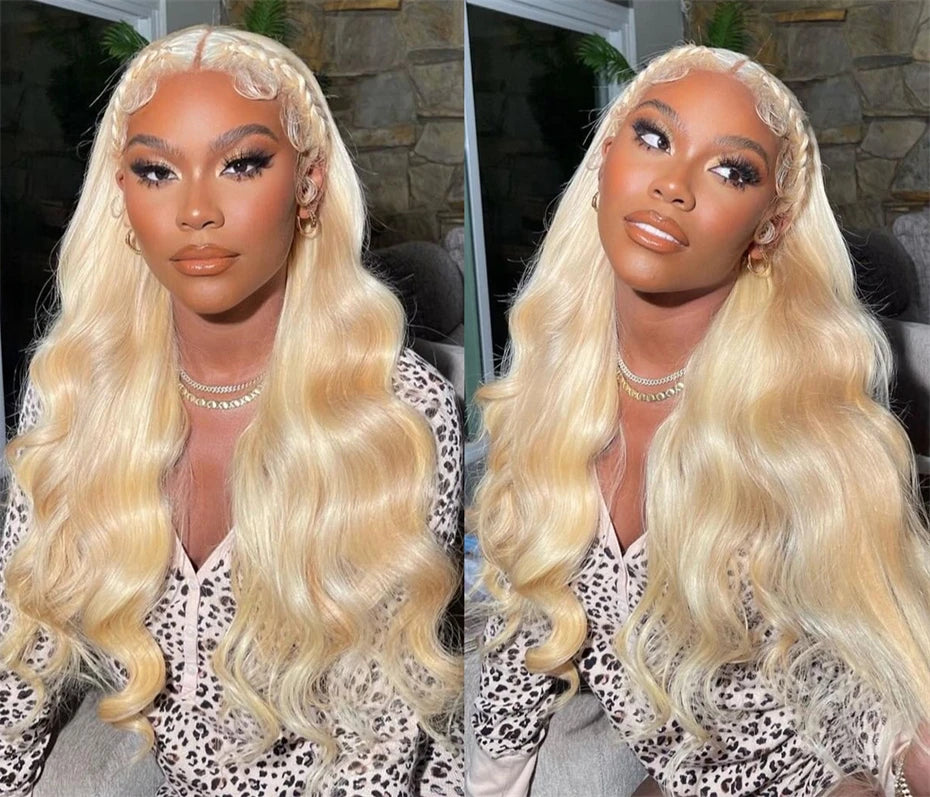 613 Blonde Body Wave Bundles Human Hair Remy Brazilian 1/3/4 Human Hair Bundles Deal 100% Human Hair Extensions 34 36 38 40 Inch