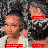 300% Density 13x6 13x4 Deep Wave Frontal Wigs Human Hair 40 46 Inch Curly Human Hair Wigs 360 HD Full Lace Frontal Wig For Women