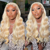 613 Blonde Body Wave Bundles Human Hair Remy Brazilian 1/3/4 Human Hair Bundles Deal 100% Human Hair Extensions 34 36 38 40 Inch
