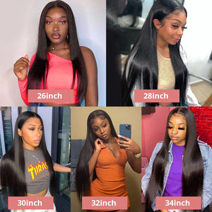 Hd Lace Frontal Wig 13x6 13x4 Lace Front Wig Human Hair 40Inch Bone Straight Transparent 360 Full Lace Human Hair Wigs for Women