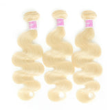 613 Blonde Body Wave Bundles Human Hair Remy Brazilian 1/3/4 Human Hair Bundles Deal 100% Human Hair Extensions 34 36 38 40 Inch