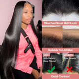 Hd Lace Frontal Wig 13x6 13x4 Lace Front Wig Human Hair 40Inch Bone Straight Transparent 360 Full Lace Human Hair Wigs for Women