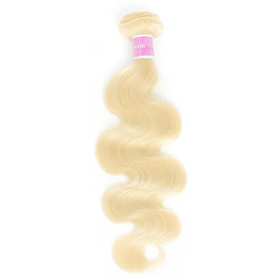 613 Blonde Body Wave Bundles Human Hair Remy Brazilian 1/3/4 Human Hair Bundles Deal 100% Human Hair Extensions 34 36 38 40 Inch