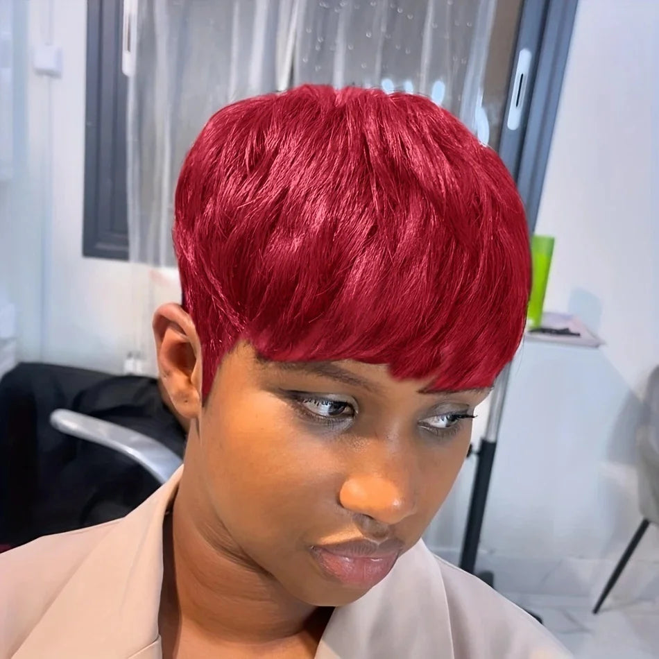 Elinam Layered Short Pixie Cut Brazilian Hair