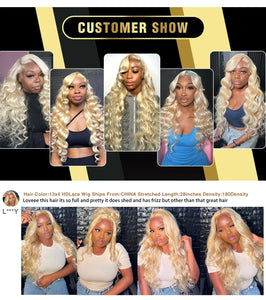 Belle 613 Blonde Body Wave HD Lace Wig