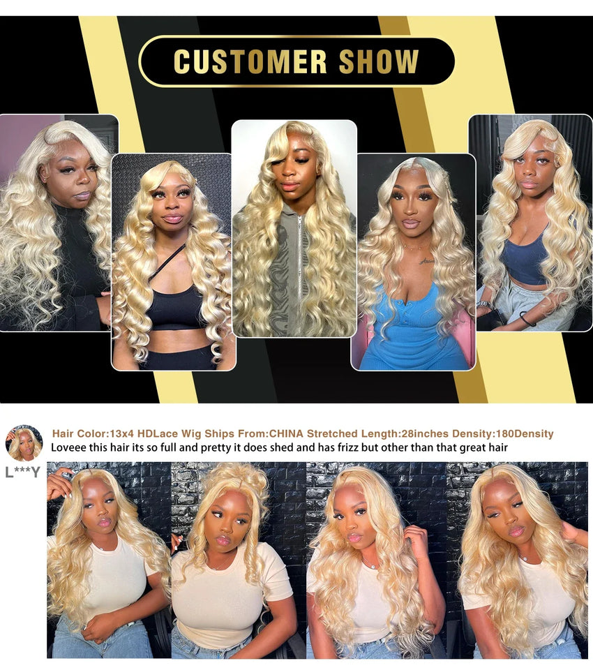 Belle 613 Blonde Body Wave HD Lace Wig