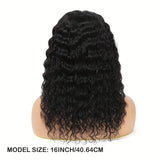13x4 Deep Wave Lace Front Wigs Human Hair Deep Wave Curly Wig HD Lace Frontal Wigs Human Hair Pre Plucked Bleached Knots With Baby Hair Natural Color 200%