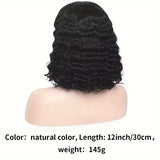 13x4 Lace Front Human Hair Wig Glueless Wear & Go Deep Wave Curly Bob Wig 150% Density 10-16 Inch for, Short Hair Wig, Stylish Hair Accessory