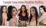 13x4 HD Lace Front Wig Virgin Human Hair 12A 180 Density Straight Pre-Plucked with Baby Hair Natural Black - Breathable Transparent Lace Frontal Wig for, Fashion Accessory, Sleek Hairstyle
