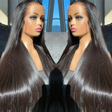 Long 13x6 Glueless Wig Long Straight Wig Human Hair Wig 13x6 Lace Front Human Hair Wig For Women Pre Plucked Natural Hairline With Baby Hair 180% Density