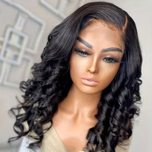 Brazilian Virgin 180% Density Bouncy Curly Human Hair Wig - 13x4 Lace Front Natural Hairline Spiral Curls Lace Frontal for Black Women