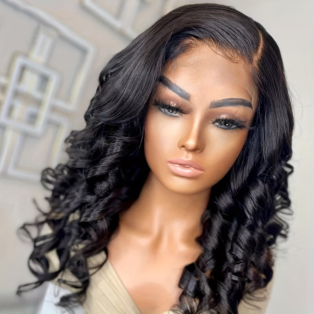 Brazilian Virgin 180% Density Bouncy Curly Human Hair Wig - 13x4 Lace Front Natural Hairline Spiral Curls Lace Frontal for Black Women