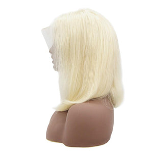 Straight Bob Lace Pre Plucked Hairline Front Human Hair Wigs