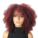 13x4 Lace Front Afro Kinky Curly Wig Honey Blonde 99J Red Black Wigs Pre Plucked Ombre Color Human Hair Wigs 150%