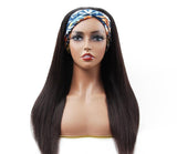 Straight Headband Wig Human Hair Wigs 180% Density Brazilian Straight Hair Wig Full Machine Made Wig For Black Women