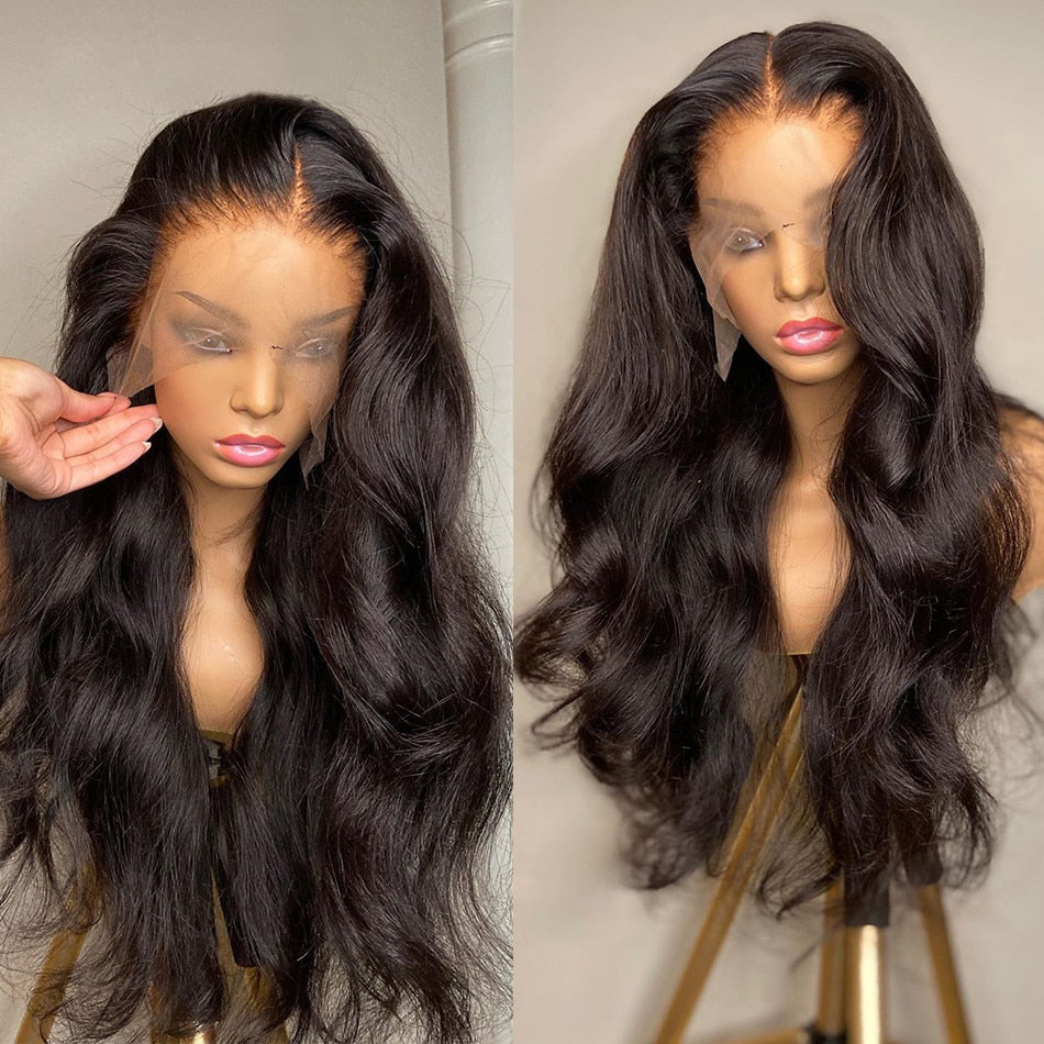 Body Wave Lace Front Wig 30 Inch Human Hair for Black Women Pre Plucked With Baby Hair Brazilian Remy 13x4 Hd Lace Frontal Wigs