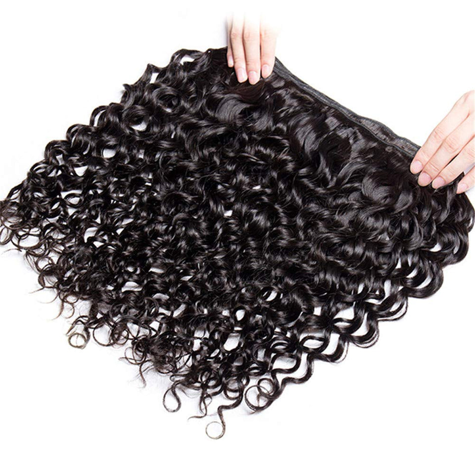 Peruvian 10A  Water Wave Bundles Unprocessed Water Wave Curly Human Hair Weave Bundles Remy Water Wave Hair Extensions No Tangle