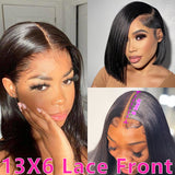 13x4 13x6 Lace Front Wig Short Bob Wigs Straight Lace Front Human Hair Wigs For Women Pre Pluck With Baby Hair Glueless Wig Remy