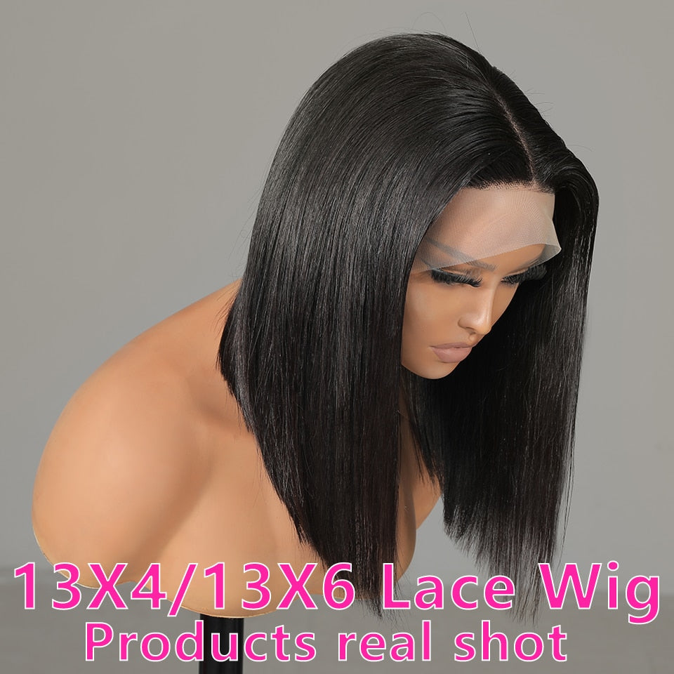 13x4 13x6 Lace Front Wig Short Bob Wigs Straight Lace Front Human Hair Wigs For Women Pre Pluck With Baby Hair Glueless Wig Remy