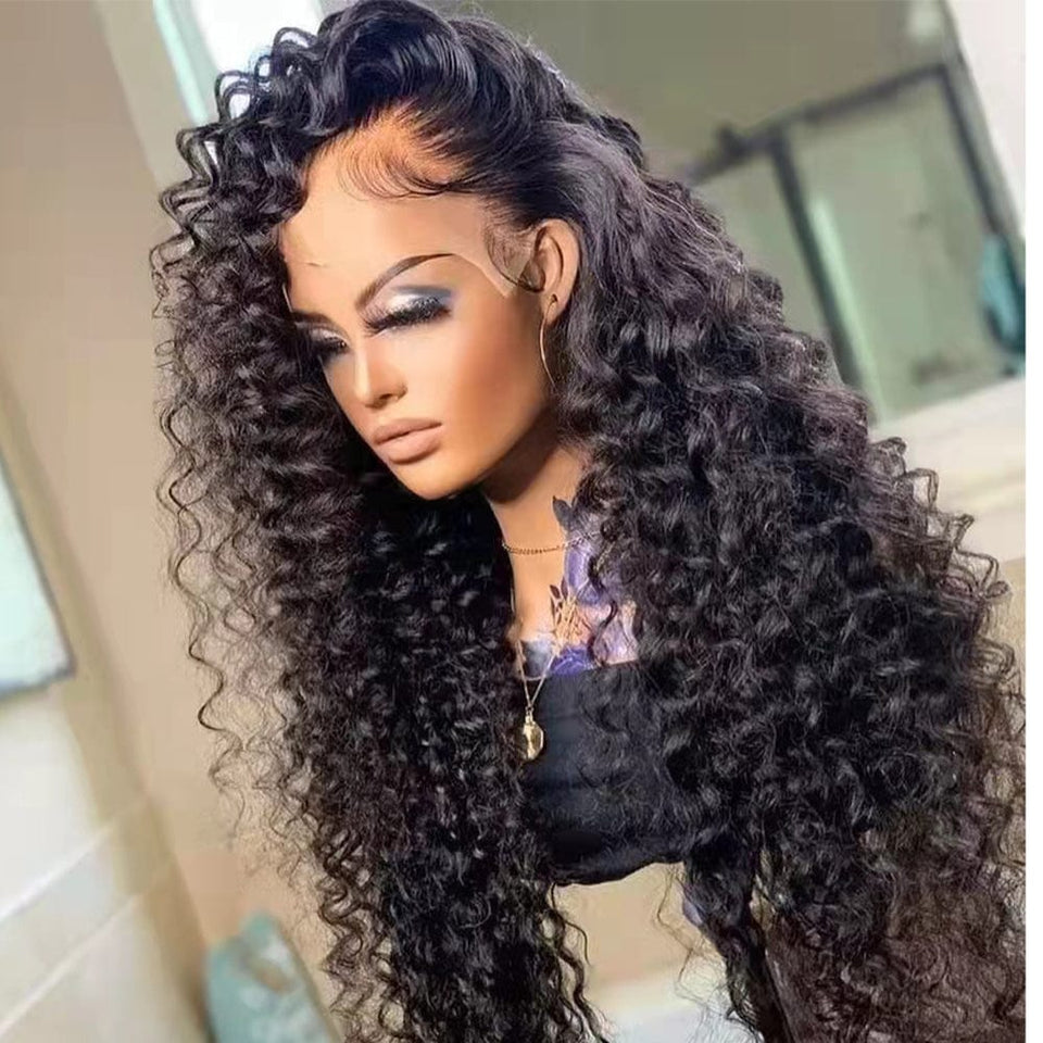 Zetvaa 30 34 Inch Loose Deep Wave HD Frontal Wigs for Women Curly Human Hair Brazilian 13x4 Wet And Wavy Water Wave Full Lace Front Wig