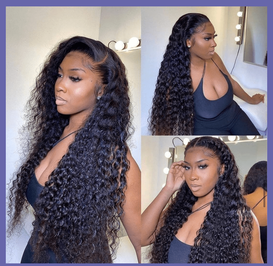 Zetvaa 30 34 Inch Loose Deep Wave HD Frontal Wigs for Women Curly Human Hair Brazilian 13x4 Wet And Wavy Water Wave Full Lace Front Wig