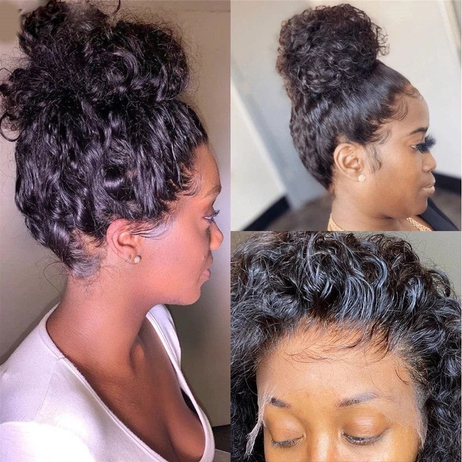 Zetvaa 360 Full Lace Wig Human Hair Pre Plucked 13x4 Lace Frontal Wigs For Women 30 32 Inch Water Wave Lace Front Wig Hd Curly Ponytail