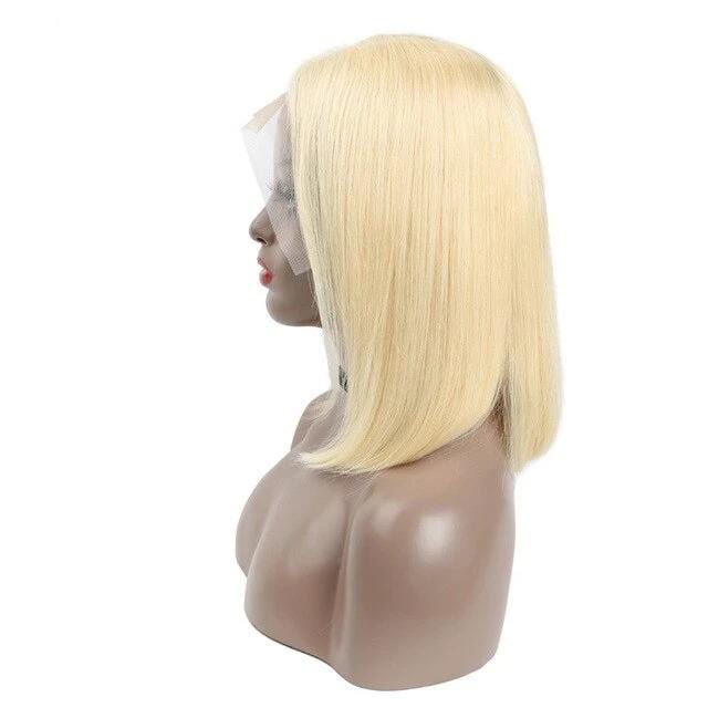 Zetvaa #613 / 16inches / 150 Density 13x4 Wig Brazilian Bob Lace Front Straight Human Hair Wig