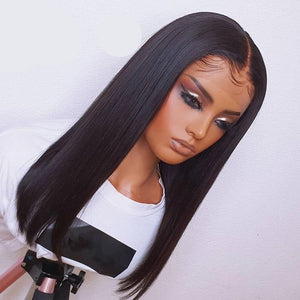 Zetvaa Black With Brown Highlight Wig T Part Lace Human Hair Transparent Lace Wig Bleached Knots For Black Women Remy 13x1 150