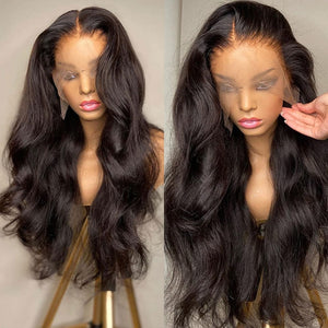 Zetvaa Body Wave Lace Front Wig 30 Inch Human Hair for Black Women Pre Plucked With Baby Hair Brazilian Remy 13x4 Hd Lace Frontal Wigs