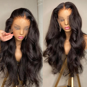 Zetvaa Body Wave Lace Front Wig 30 Inch Human Hair for Black Women Pre Plucked With Baby Hair Brazilian Remy 13x4 Hd Lace Frontal Wigs